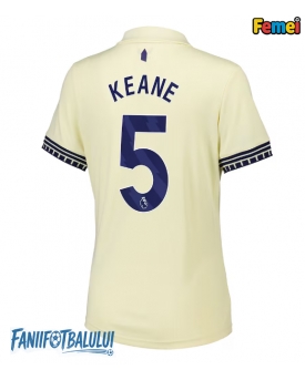 Everton Michael Keane #5 Tricou Fotbal Replică 2025-26 Femei Deplasare